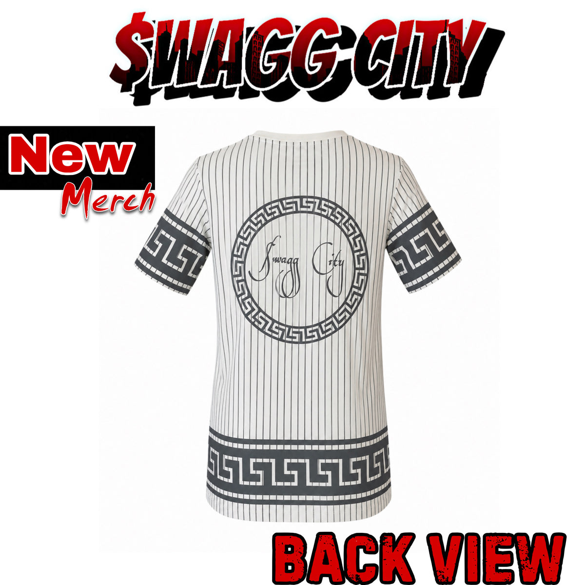 $WAGG CITY PINSTRIPE TEE