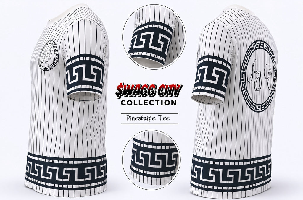 $WAGG CITY PINSTRIPE TEE