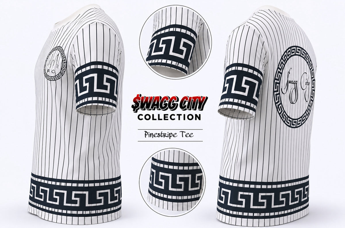 $WAGG CITY PINSTRIPE TEE