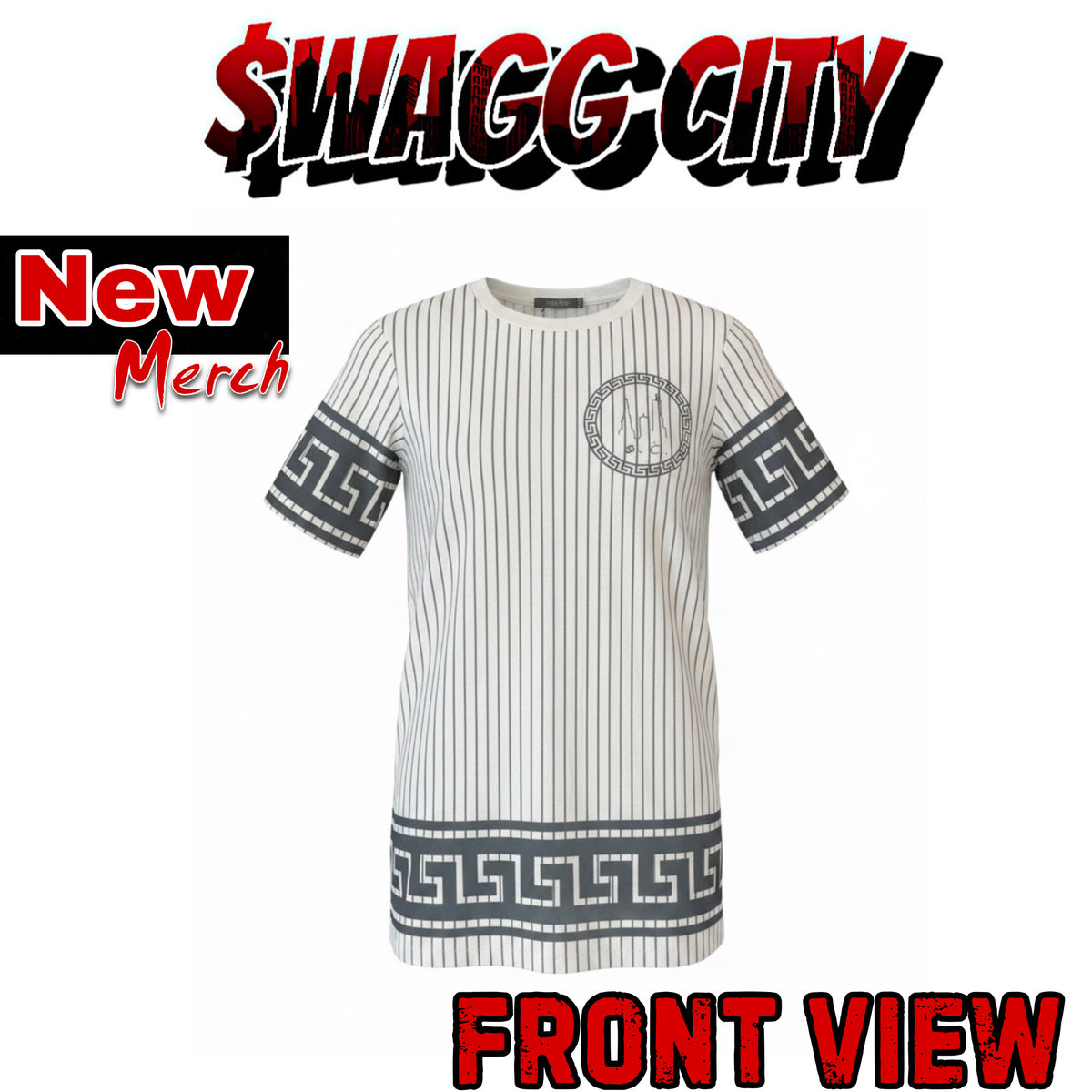$WAGG CITY PINSTRIPE TEE